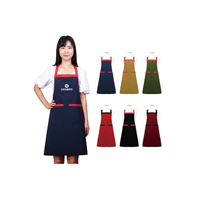 무지개 앞치마 목걸이형