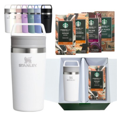 스탠리 카페투고 트래블머그 화이트 스타벅스 비아커피 선물세트