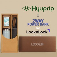 협립3단60 카라비너10K 거꾸로 300T고밀도 완전자동 우산 +배터리+락앤락 메트로머그1P-세트