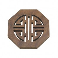 에코키친 전통문양 원목 단열 패드 컵받침 찻잔받침 6개 세트 CB708