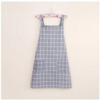 에코라이프 순수 면직 격자 패턴 스트랩 앞치마 CA829