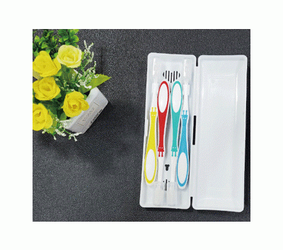 국산 치과용 어린이 칫솔 4P (여행용 세트 / 가족용 /치실/치간칫솔/ 미세모/ 혀크리너/치약/치약/덴탈마스크)