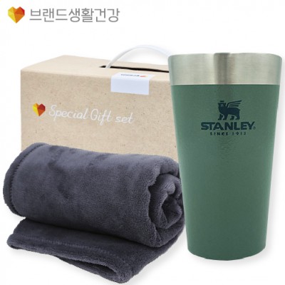 브생건 방한세트 18호(스탠리 파인트컵473ml+따뜻한 소프트 담요)