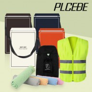 [플씨드] 접이식 스포츠 백팩(PMB-02) + 작업용 안전조끼(일반형) + 뱀부얀 쿨타올 3종 세트