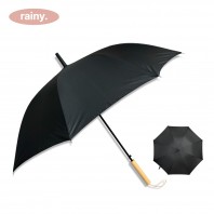 레이니 60 8k 파스텔 나무손잡이 우산 (검정) *컬러인쇄가능