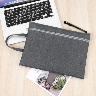 A4 패브릭 더블포켓 서류 파우치 K2643