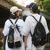 매쉬 방수 초경량 캐주얼 스트링 백팩