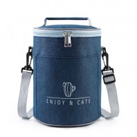 CG882 에코라이프 실용적인 원형 보온도시락 가방(대형)