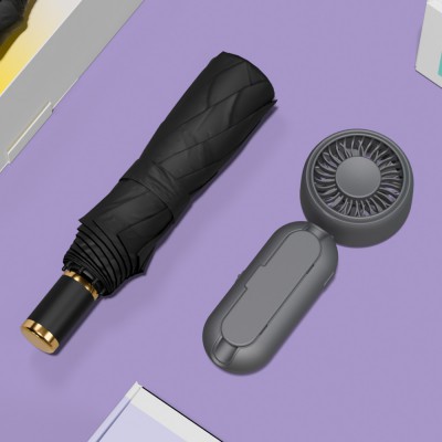 벨솔라 선물세트 모던수동 암막 양우산 우산애착 미니 선풍기