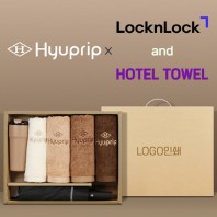 협립 3단 60 슈퍼 거꾸로 완전자동우산 +협립40수호텔코마180타월4P+락앤락 메트로카페-세트