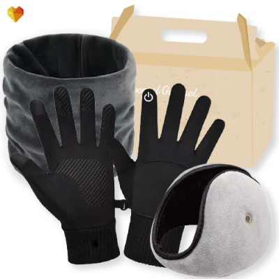브생건 방한3종세트 77-1호(스마트 방한장갑+벨벳 넥워머+청음 귀마개)