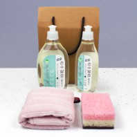 참그린 주방세제 고리 주방타올 수세미 4종세트