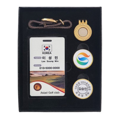 개인별 골프 볼마크 + 네임텍(펄) 세트