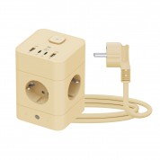 뉴에이커 SM08 타워 멀티탭 큐브 디자인 고용량 USB