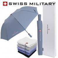스위스밀리터리 친환경 2단자동 우산+140g면사타올 세트