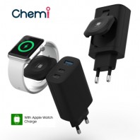 케미 HEA-AW40 올인원 40W 3포트 초고속 충전기(애플워치)