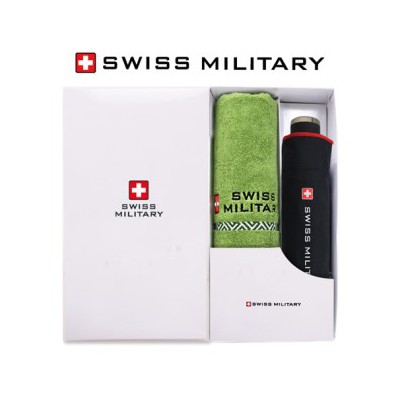 스위스밀리터리 3단수동 레드바이어스 + 160g면사타올 세트