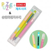 퍼즐볼펜+제트샤프+슬림회전지우개 3P세트