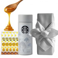스타벅스 SS 호작도 텀블러 + 국내산 허니스틱 + 보자기포장 세트