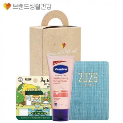 브생건 플래너세트 17호(미니 다이어리+바세린 핸드크림+멘소래담 립아이스 립밤)