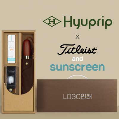 협립 3단60엔티크 고밀도 완전자동우산 +선크림+타이틀리스트 골프공 3구-세트