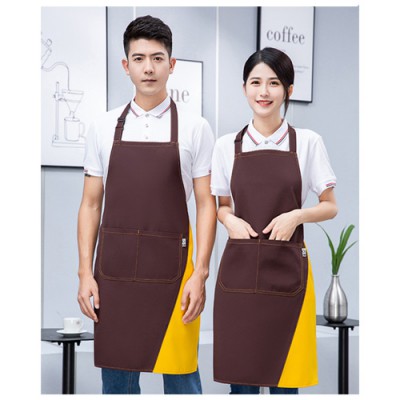 제이엘 H 숄더 컬러 블록 캔버스 앞치마