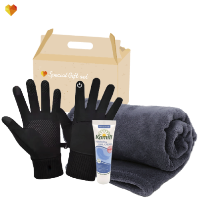 브생건 방한세트 120-1호(스마트 방한장갑+카밀 핸드크림+따소담 무릎담요)