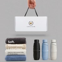 잭니클라우스 5단암막 우양산+호텔수건 160g(국산) 선물세트