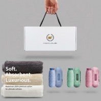 잭니클라우스 5단캡슐베어우양산+프리미엄 호텔수건 200g (국산) 선물세트