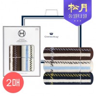 [송월타올] 카운테스마라 체크40 200g 2P 타올세트