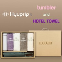 협립 3단 60 슈퍼 카라비너 완전자동우산 +협립호텔코마170타월4P+스마트온도계텀블러-세트