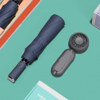 벨솔라 선물세트 베이직 자동 암막 양우산 우산애착 미니 선풍기