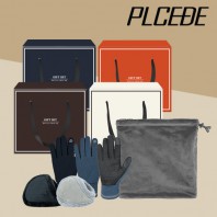 플씨드 벨벳 넥워머 + 극세사 니트 터치 장갑 + 베이직 털 귀마개 3종 세트