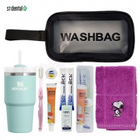 스탠리 퀜처591ml 빨대 텀블러 세트5호 세면백 M크리스탈캡칫솔치약 송원핸드타올(쇼핑백포함)