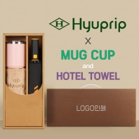 협립 3단60 슈퍼TEN(10K) 컨테이너 완전자동우산 +로하스 머그컵+협립40수호텔코마180타월-세트