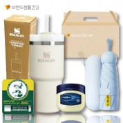 브생건46호(스탠리 퀜처591ml텀블러+5단 UV암막 양우산+바세린 젤리+멘소래담 메디케이티드 립밤)