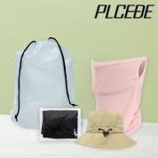 플씨드 사계절 4종 EVA파우치 B세트 (일체형 접이식 등산모자+일반 밴딩 쿨토시+귀걸이 쿨마스크)