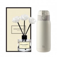 시즈넬 선물세트 디퓨저 50ml미니로즈+락앤락 처비텀블러