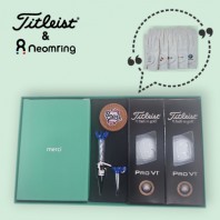 타이틀리스트 Pro-V1 3피스 6구+원사이즈 골프장갑+골프티+가죽볼마커세트