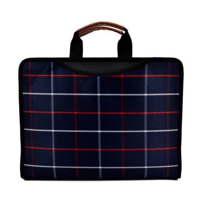 체크 파일형 서류가방