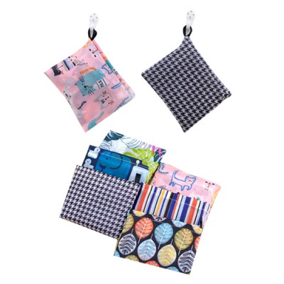 패턴 포켓 고리형 시장가방 장바구니 K2693