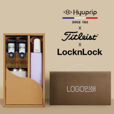 협립 3단53 암막 야옹이 완전자동 우양산 + 타이틀리스트 골프공 6구 & 락앤락 메트로 머그 1P