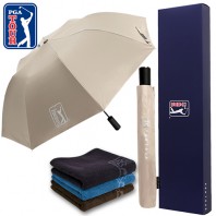 PGA 2단자동 암막 우양산+170g죽사타올세트