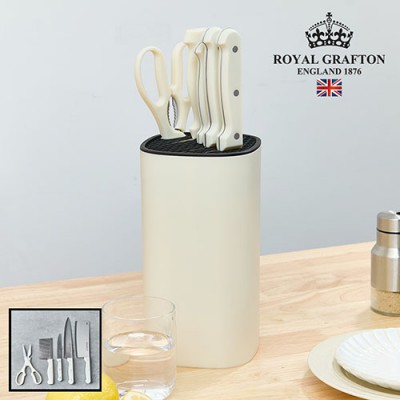 [RG] 디어 칼블럭세트 6P (중식도, 식도, 과도, 묵칼, 가위, 보관 블럭)