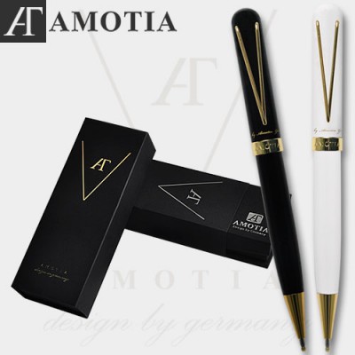 아모티아 발루아 매트모노블랙/화이트 볼펜 (펜파우치증정)