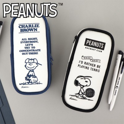 피너츠 사각 봉제필통