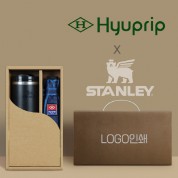 협립 3단 내부펄 격자엠보 수동우산 +스탠리887ml 텀블러-세트