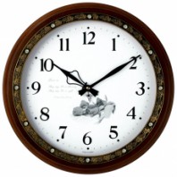 JS-1080큐빅원목벽시계