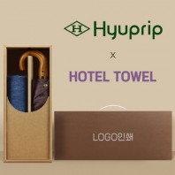 협립 3단60 곡자 슈퍼 엔티크 초고밀도 완전자동 우양산 +코마40수180호텔타월-세트