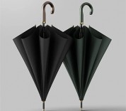 221_럭셔리 커브스 가죽 손잡이 우산